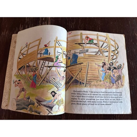 Vintage 1969 Little Golden Book "Noahs Ark" By Barbara Shook Hazen Illustrated B - Picture 5 of 15